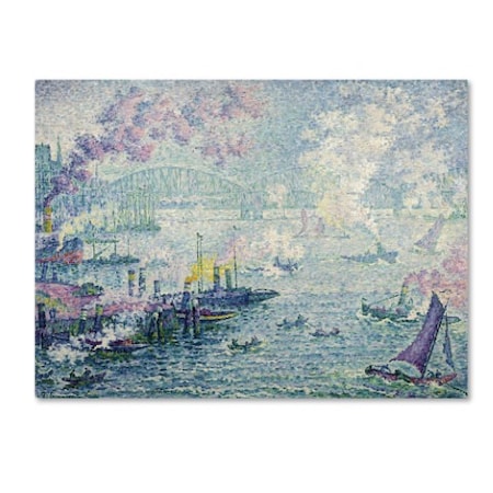 Paul Signac 'The Port Of Rotterdam' Canvas Art,24x32